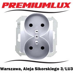 Kontakt Simon 82 gniazdo podwójne aluminium Warszawa Aleja Sikorskiego 3 LU3 Bartycka
